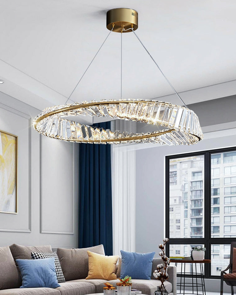 WOW Möbius Crystal Prism Circular Chandelier-wow2191