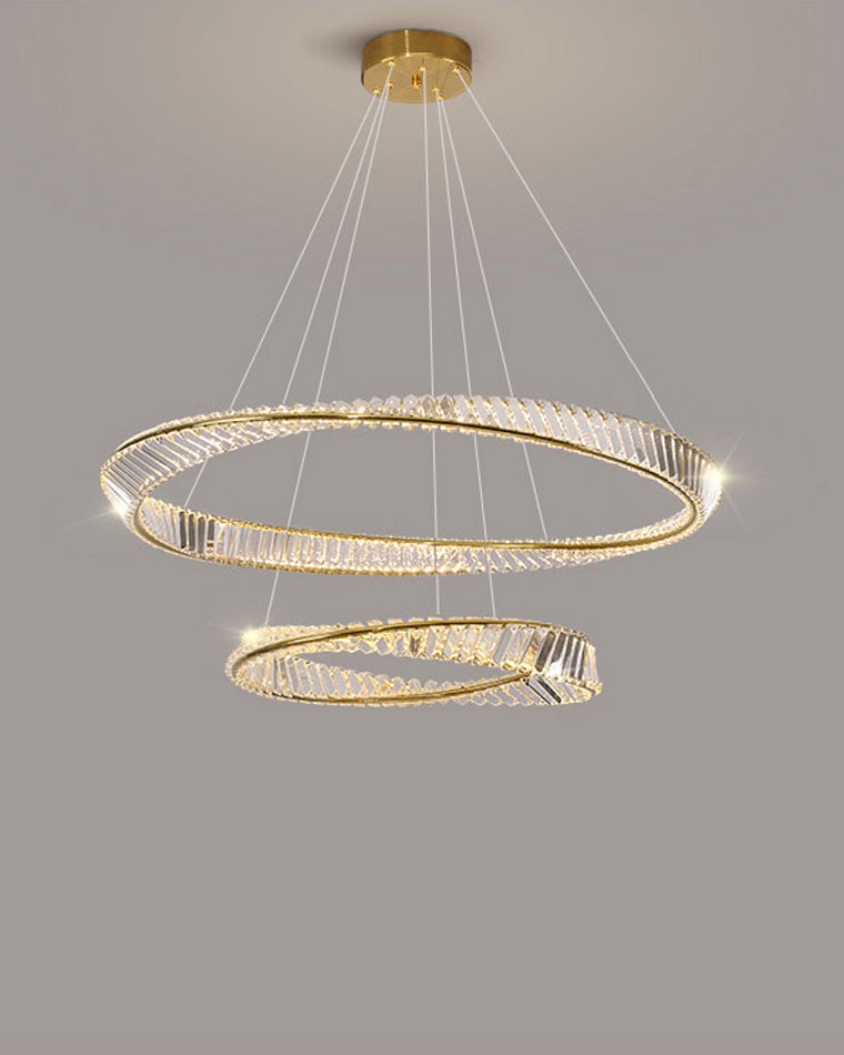 WOW Möbius Crystal Prism Circular Chandelier-wow2191