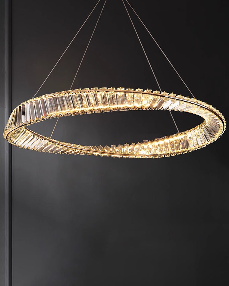 WOW Möbius Crystal Prism Circular Chandelier-wow2191