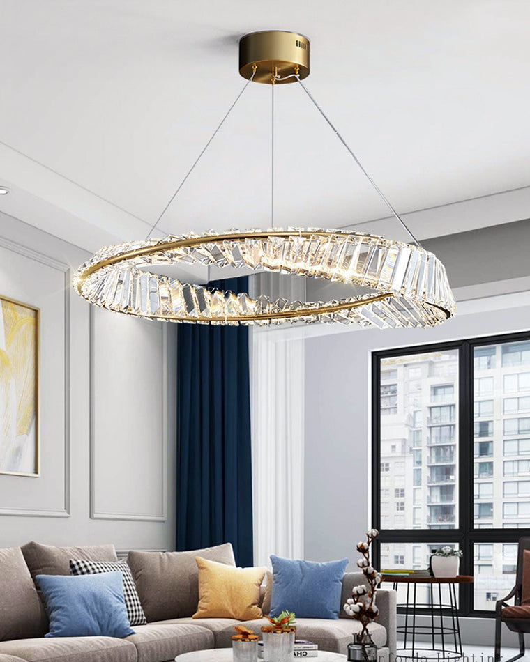 WOW Möbius Crystal Prism Circular Chandelier-wow2191
