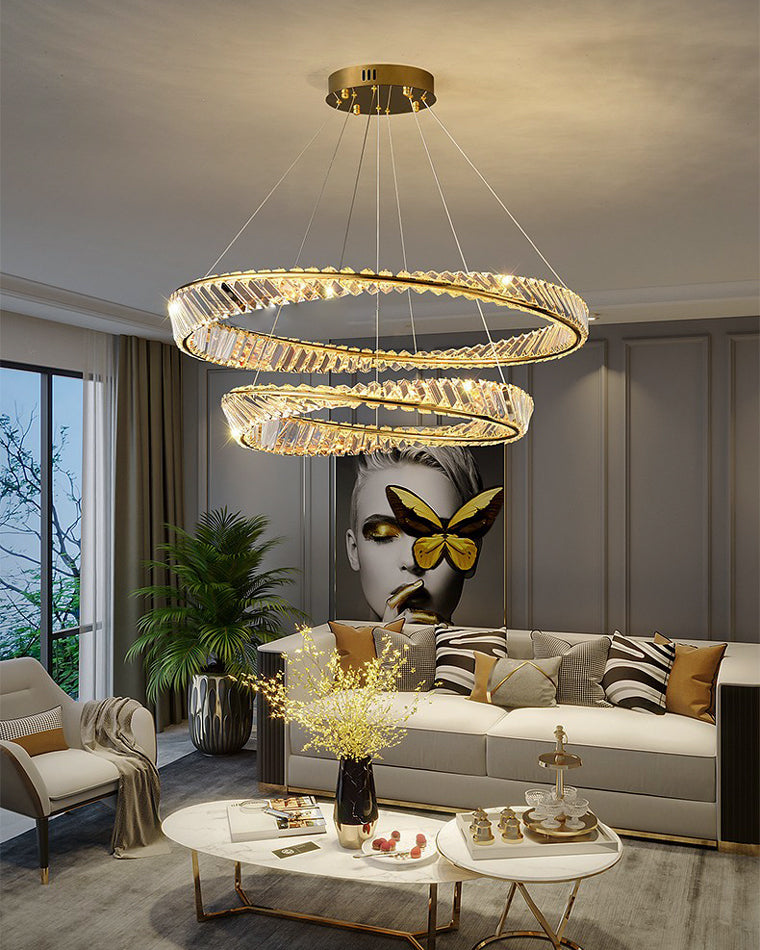 WOW Möbius Crystal Prism Circular Chandelier-wow2191