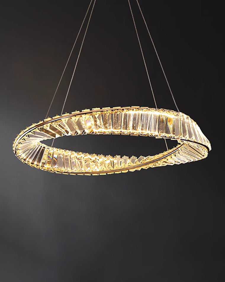 WOW Möbius Crystal Prism Circular Chandelier-wow2191