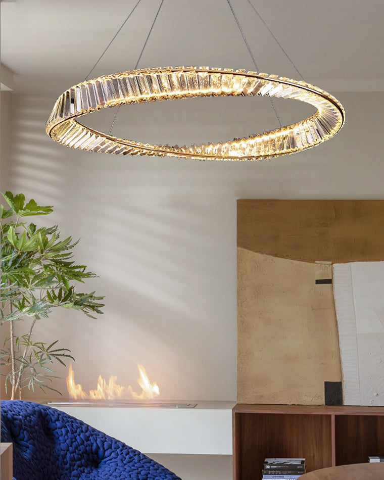 WOW Möbius Crystal Prism Circular Chandelier-wow2191
