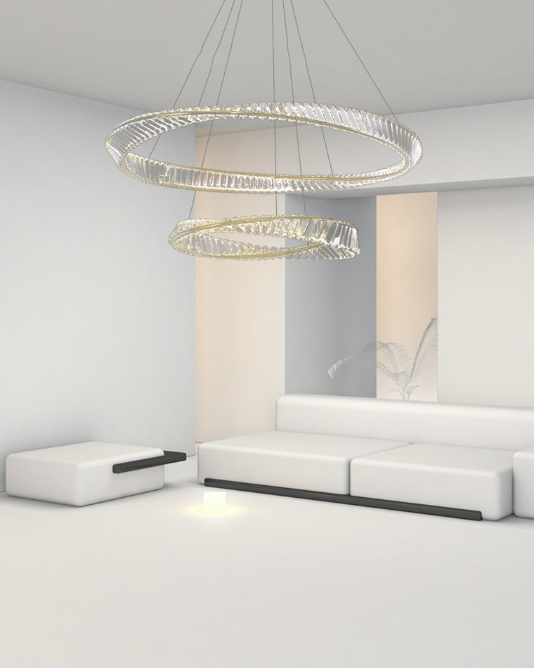 WOW Möbius Crystal Prism Circular Chandelier-wow2191