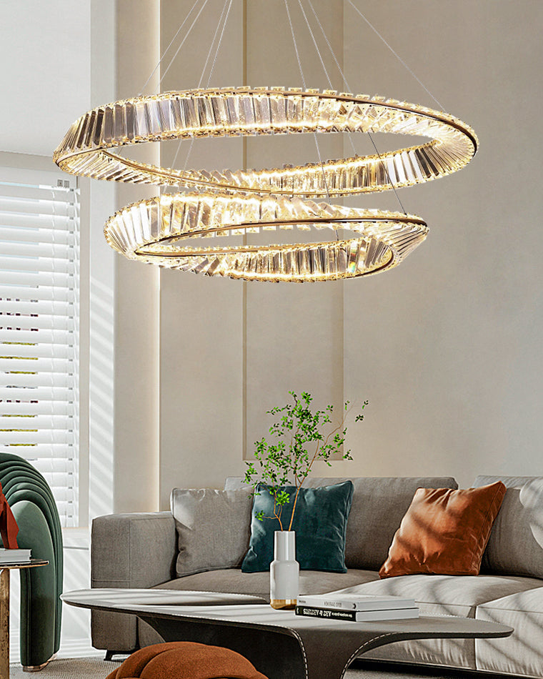 WOW Möbius Crystal Prism Circular Chandelier-wow2191