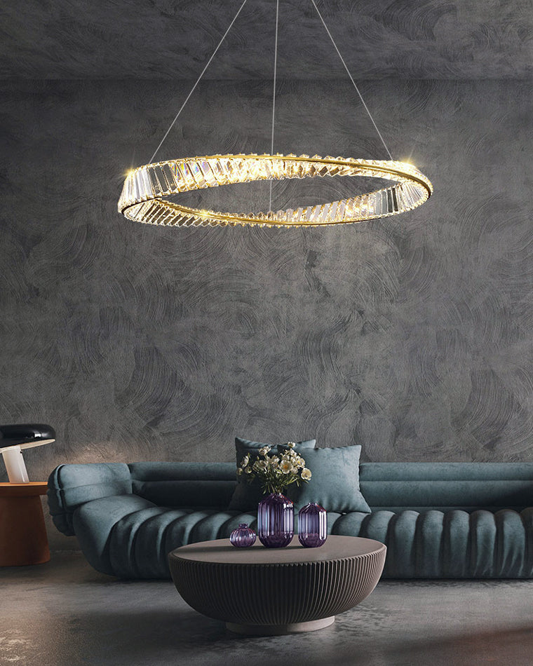 WOW Möbius Crystal Prism Circular Chandelier-wow2191