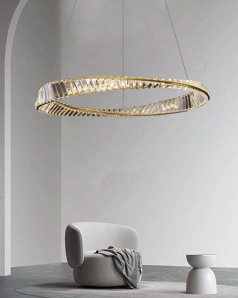 WOW Möbius Crystal Prism Circular Chandelier-wow2191