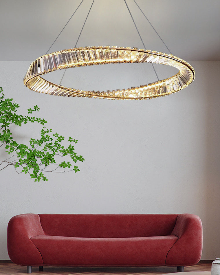 WOW Möbius Crystal Prism Circular Chandelier-wow2191