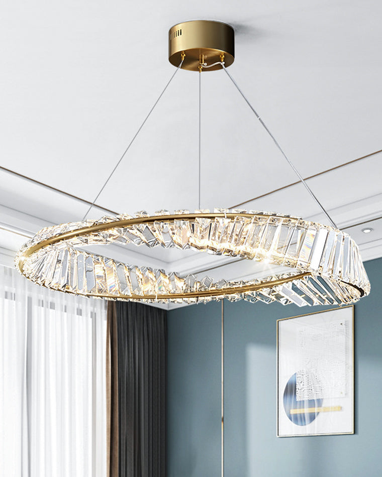 WOW Möbius Crystal Prism Circular Chandelier-wow2191