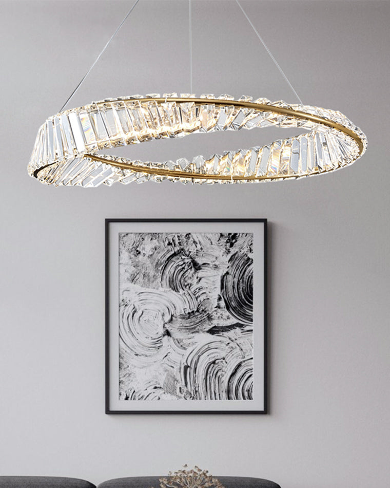 WOW Möbius Crystal Prism Circular Chandelier-wow2191