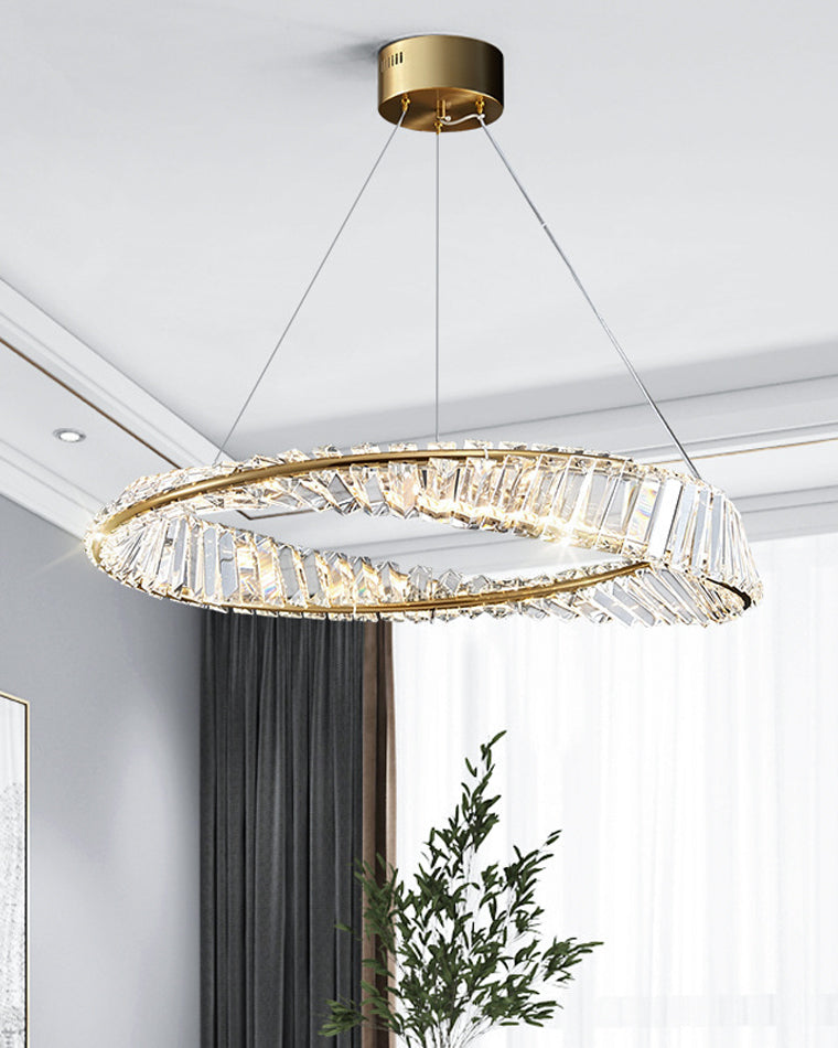 WOW Möbius Crystal Prism Circular Chandelier-wow2191