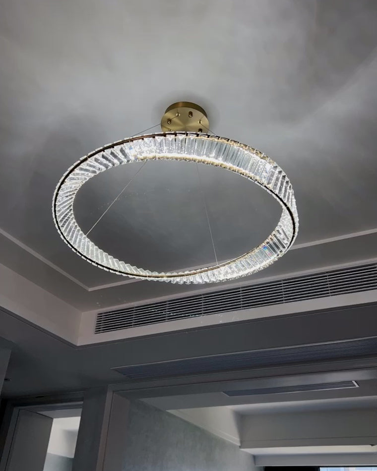 WOW Möbius Crystal Prism Circular Chandelier-wow2191