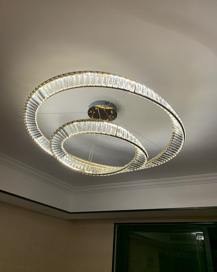 WOW Möbius Crystal Prism Circular Chandelier-wow2191