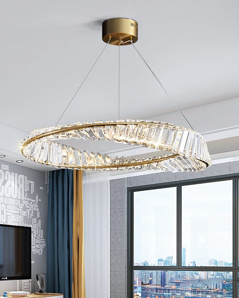 WOW Möbius Crystal Prism Circular Chandelier-wow2191