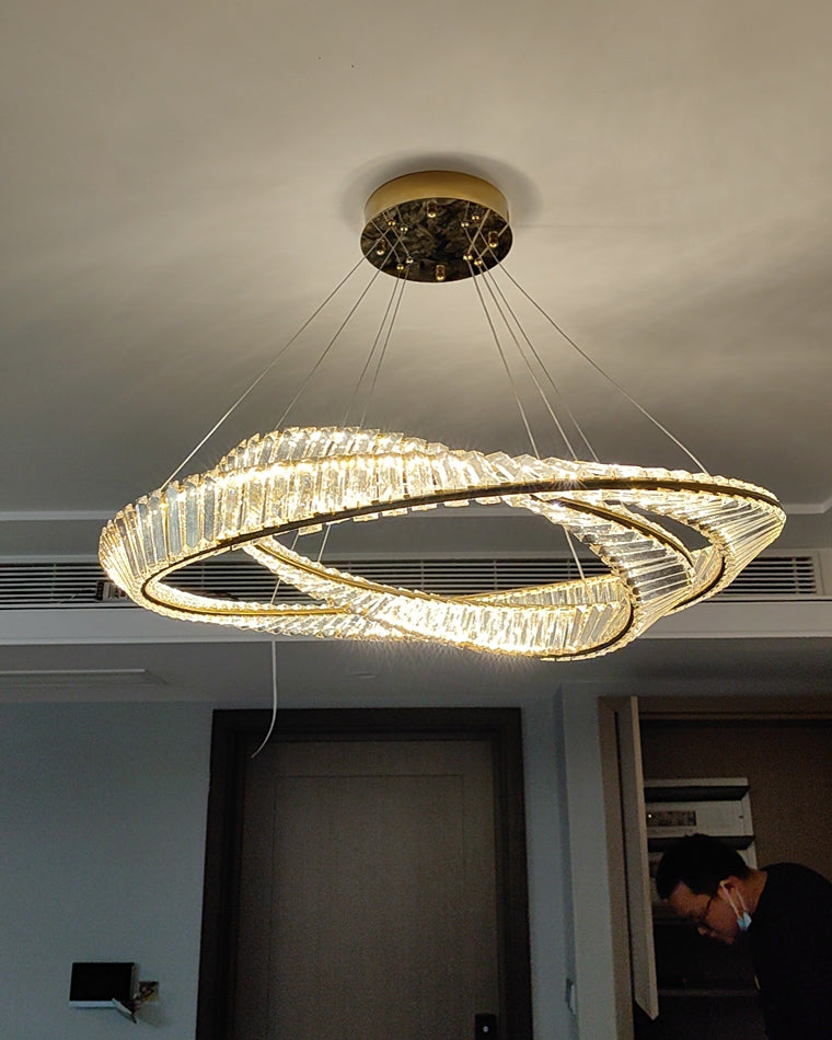 WOW Möbius Crystal Prism Circular Chandelier-wow2191