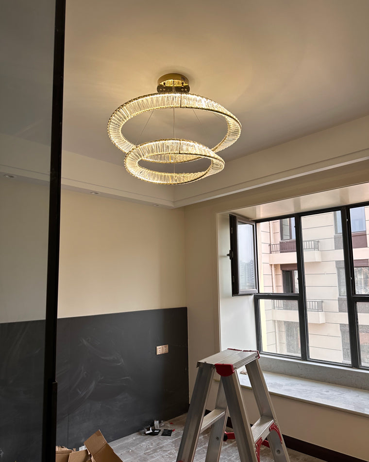 WOW Möbius Crystal Prism Circular Chandelier-wow2191