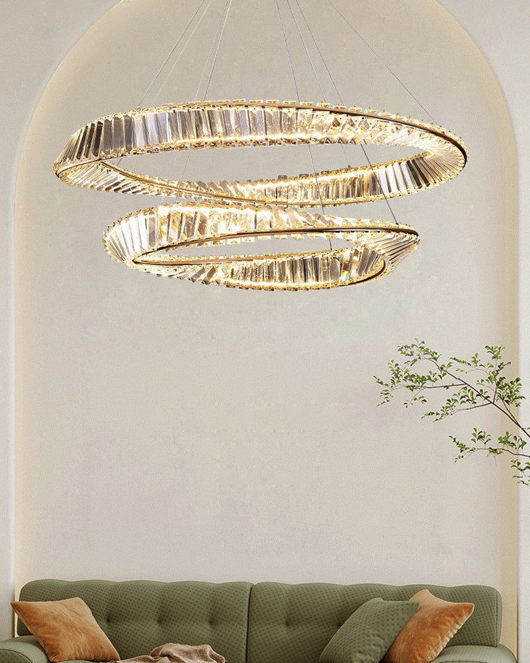 WOW Möbius Crystal Prism Circular Chandelier-wow2191