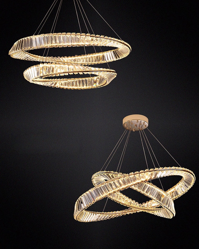 WOW Möbius Crystal Prism Circular Chandelier-wow2191