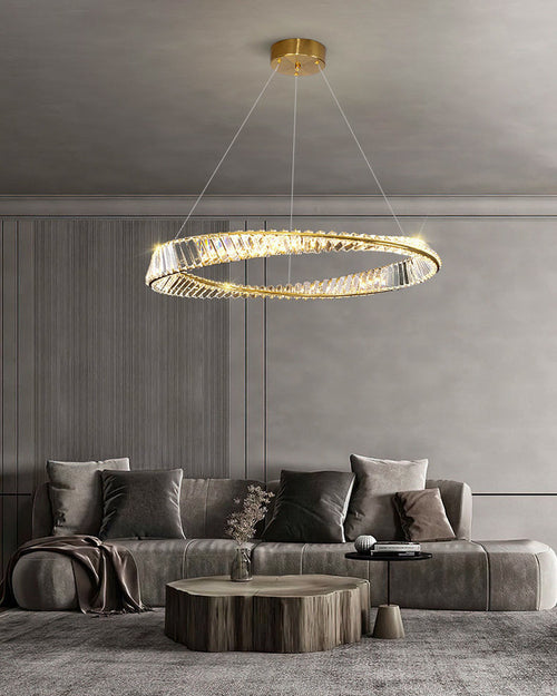 WOW Möbius Crystal Prism Circular Chandelier-wow2191