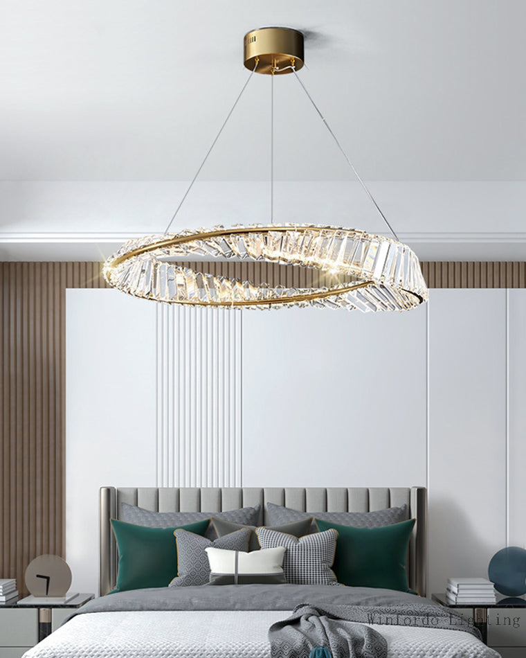 WOW Möbius Crystal Prism Circular Chandelier-wow2191
