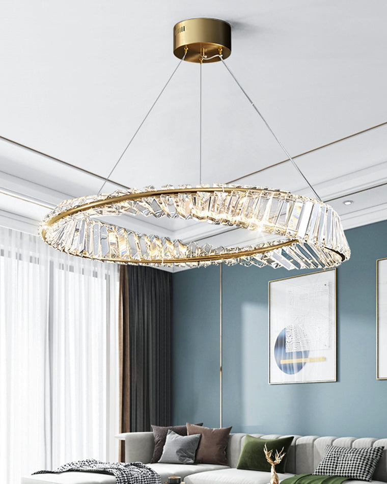 WOW Möbius Crystal Prism Circular Chandelier-wow2191