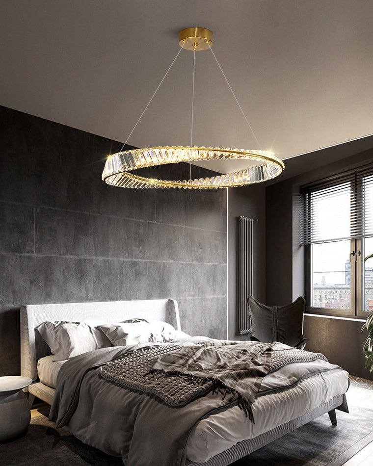 WOW Möbius Crystal Prism Circular Chandelier-wow2191