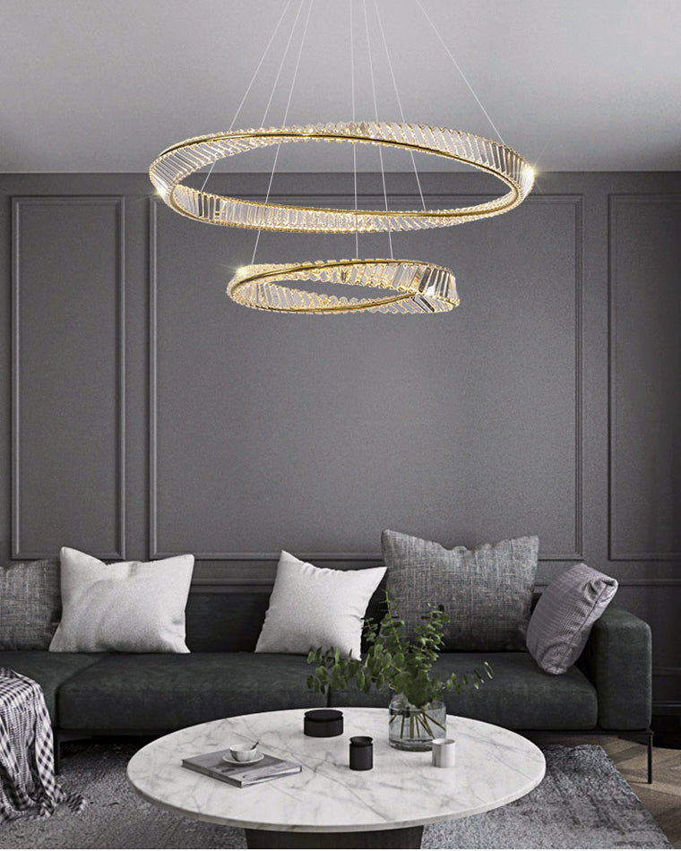 WOW Möbius Crystal Prism Circular Chandelier-wow2191
