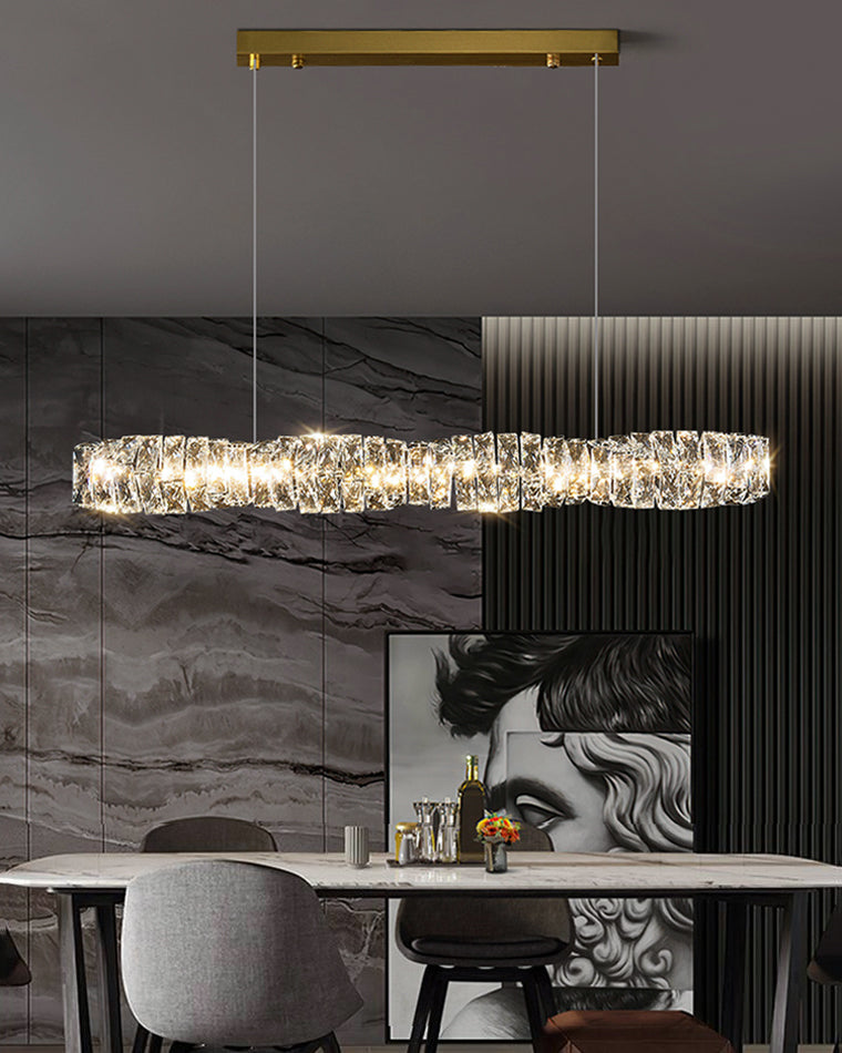 WOW Twist Linear Crystal Chandelier-wow2193