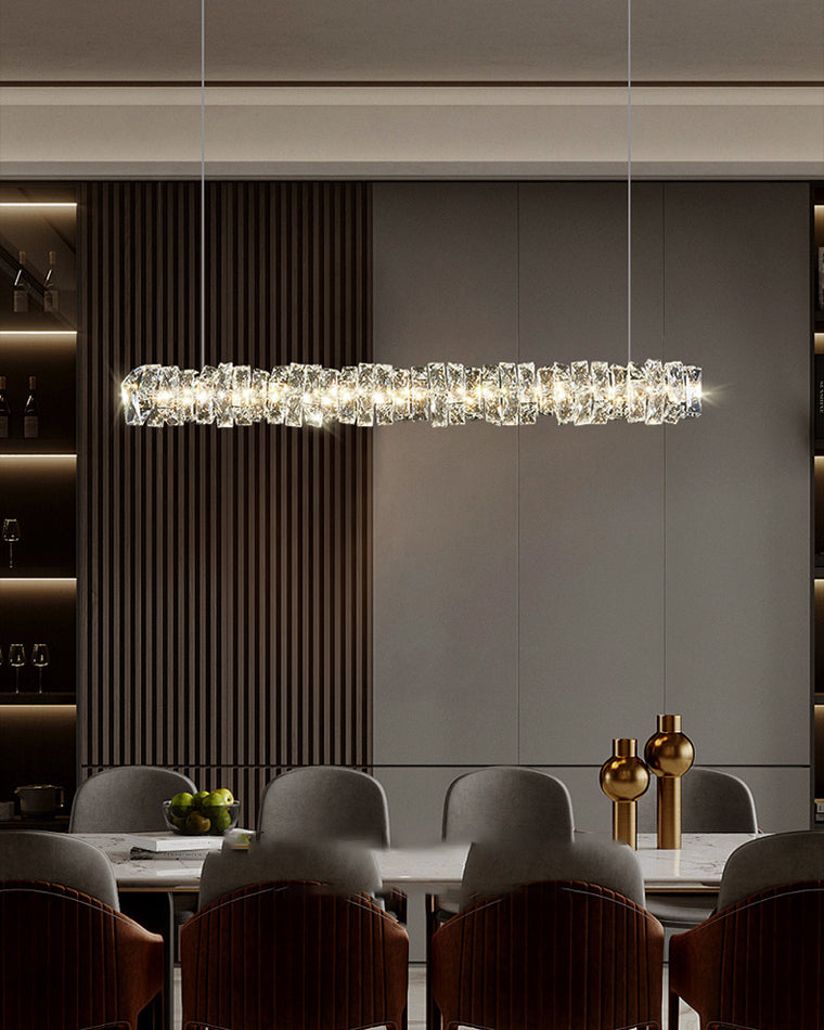 WOW Twist Linear Crystal Chandelier-wow2193