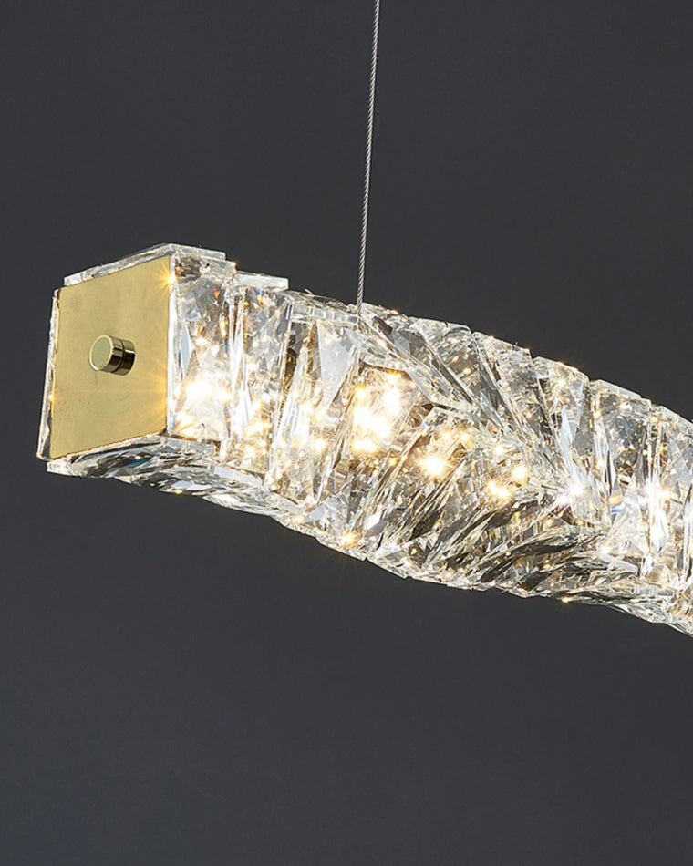WOW Twist Linear Crystal Chandelier-wow2193