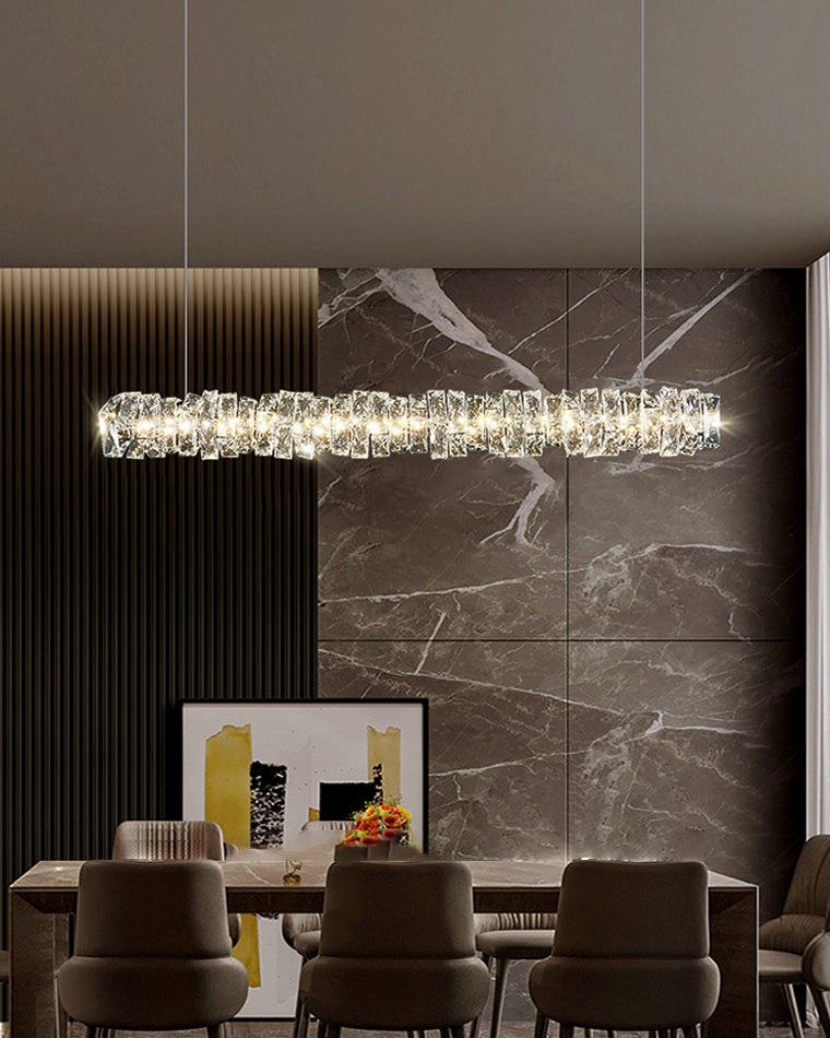 WOW Twist Linear Crystal Chandelier-wow2193