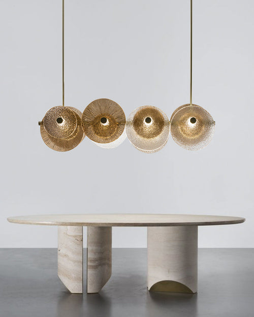 WOW Textured Glass Disc Chandelier-wow2194