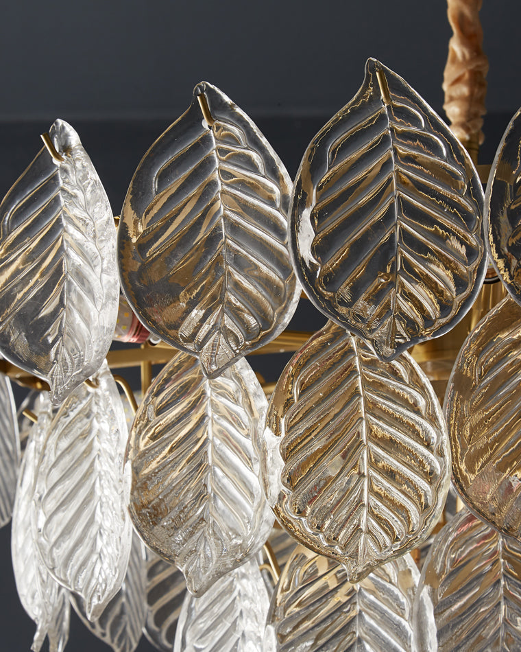 WOW Tiered Glass Leaf Chandelier-wow2209