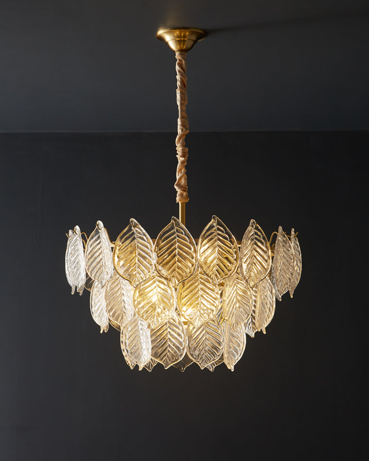 WOW Tiered Glass Leaf Chandelier-wow2209