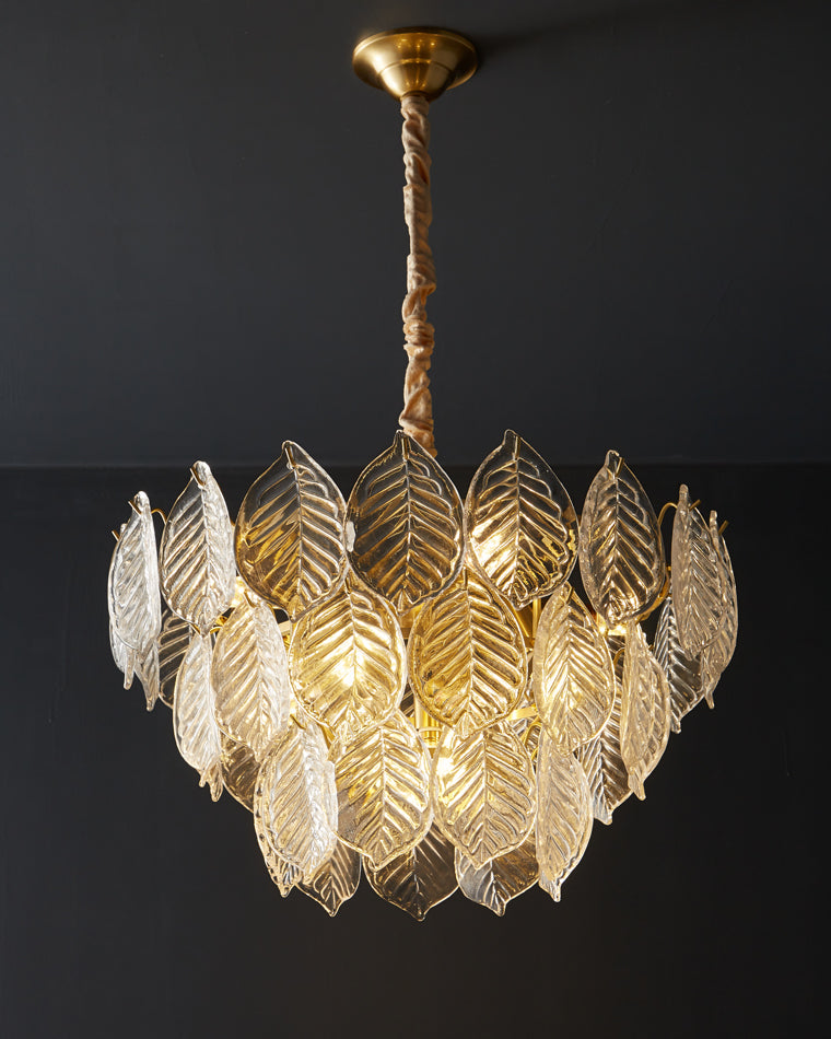 WOW Tiered Glass Leaf Chandelier-wow2209