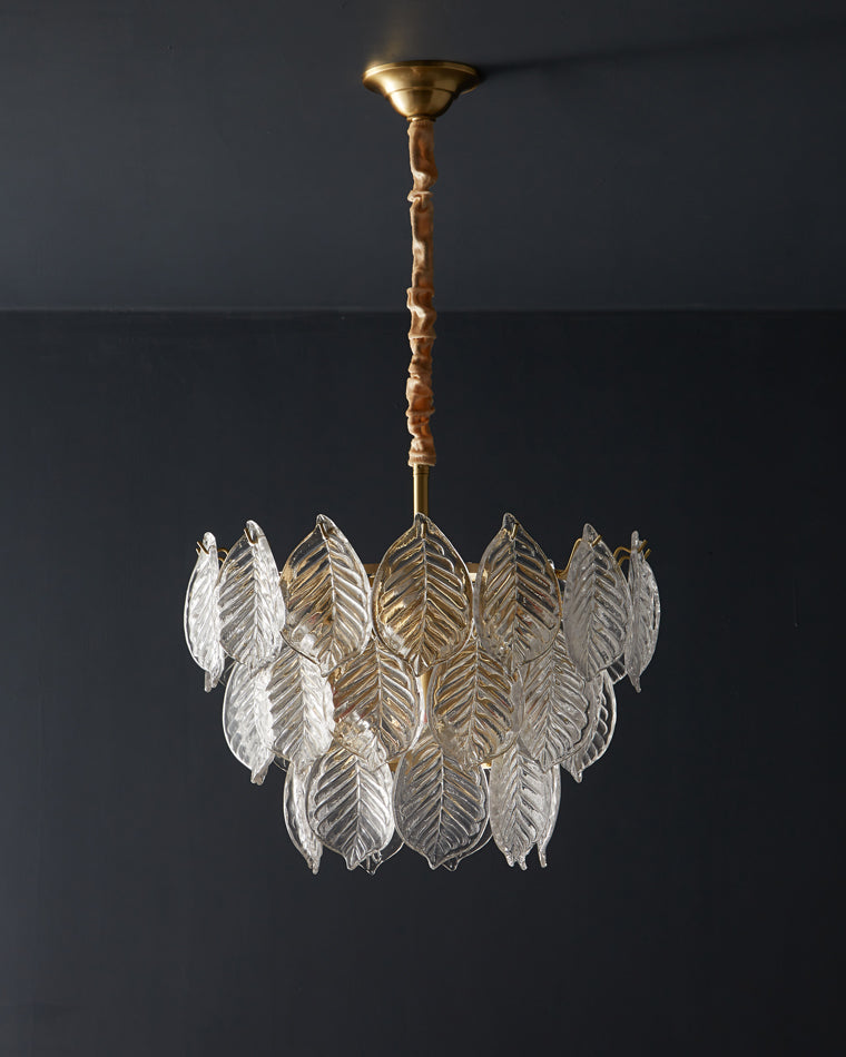 WOW Tiered Glass Leaf Chandelier-wow2209