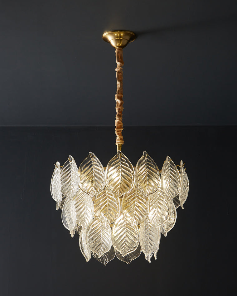 WOW Tiered Glass Leaf Chandelier-wow2209