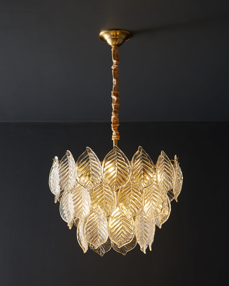 WOW Tiered Glass Leaf Chandelier-wow2209