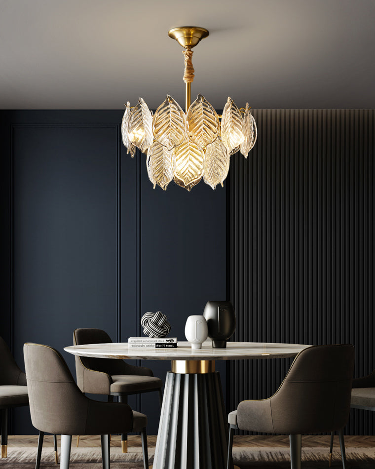 WOW Tiered Glass Leaf Chandelier-wow2209