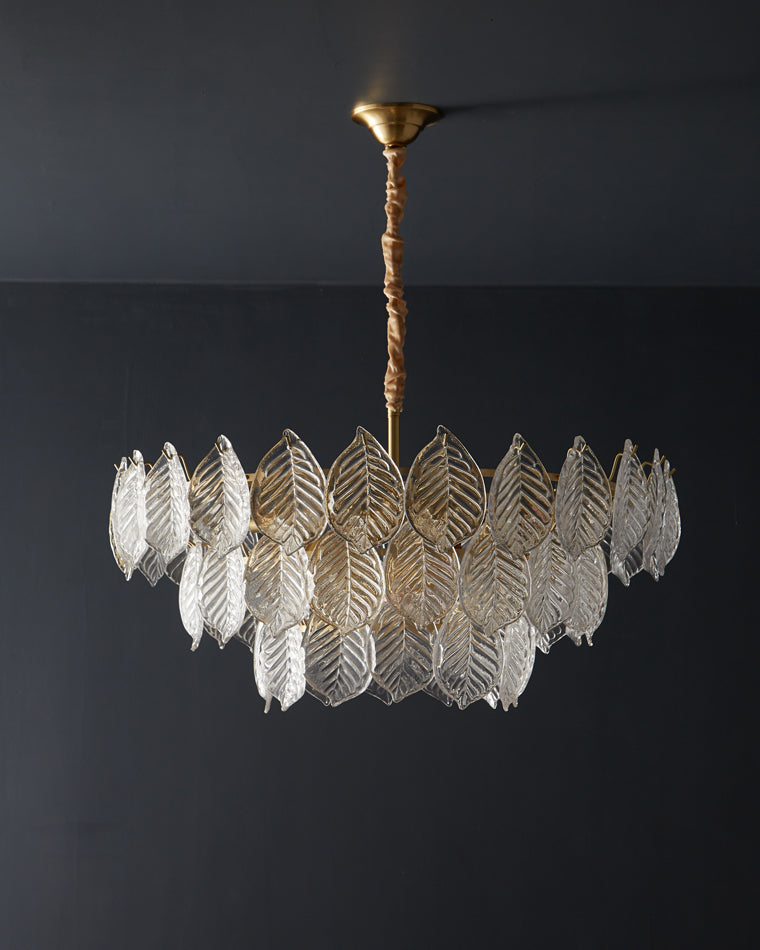 WOW Tiered Glass Leaf Chandelier-wow2209