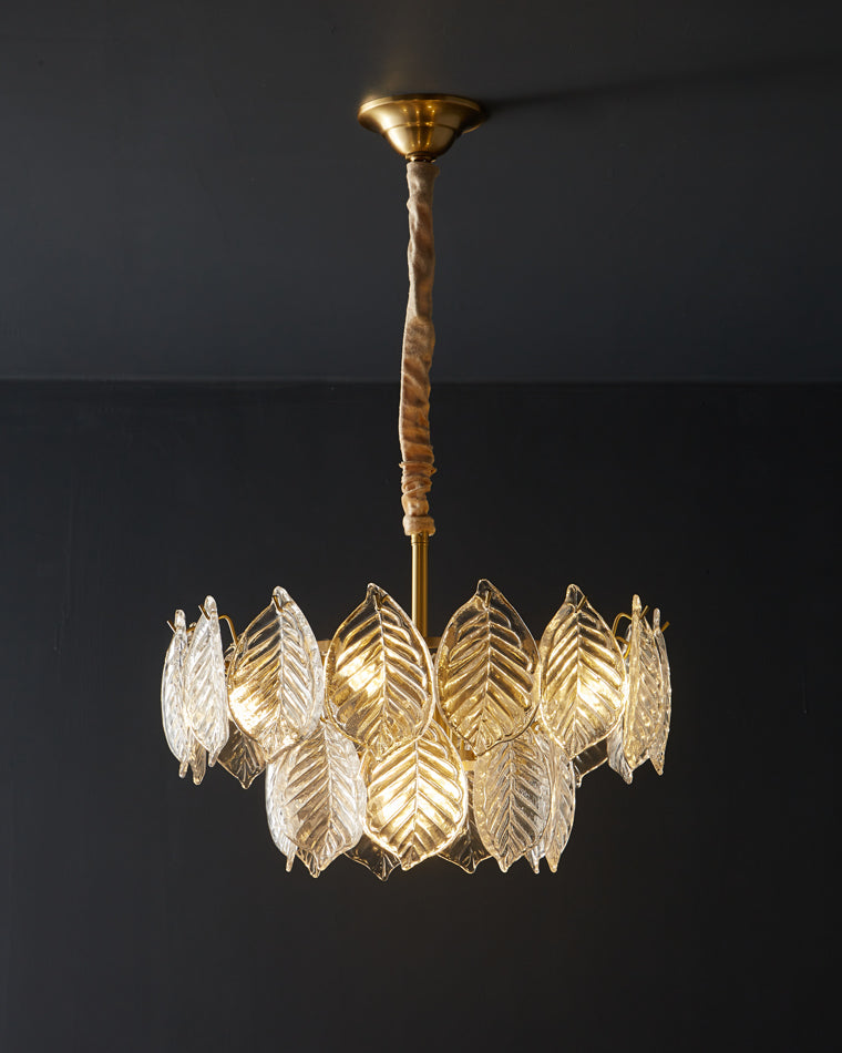 WOW Tiered Glass Leaf Chandelier-wow2209