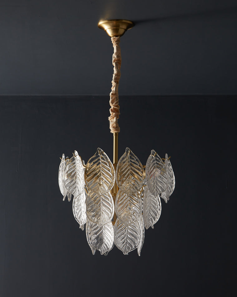 WOW Tiered Glass Leaf Chandelier-wow2209