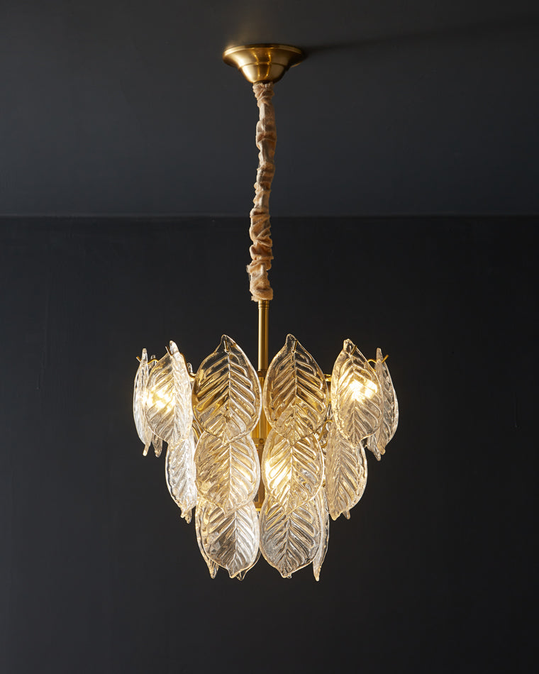 WOW Tiered Glass Leaf Chandelier-wow2209
