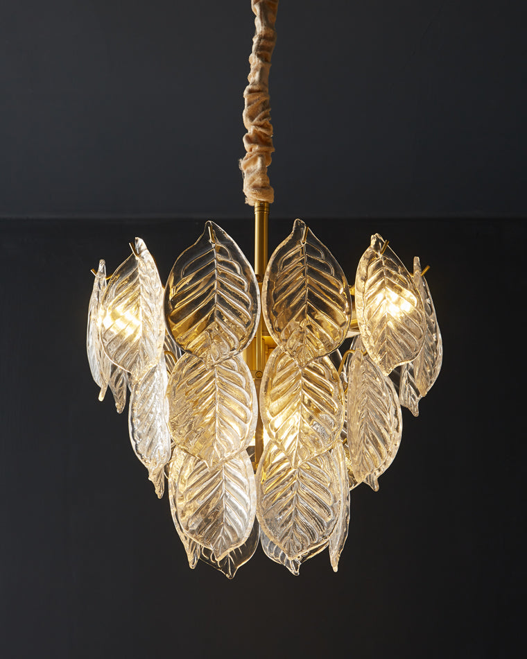WOW Tiered Glass Leaf Chandelier-wow2209