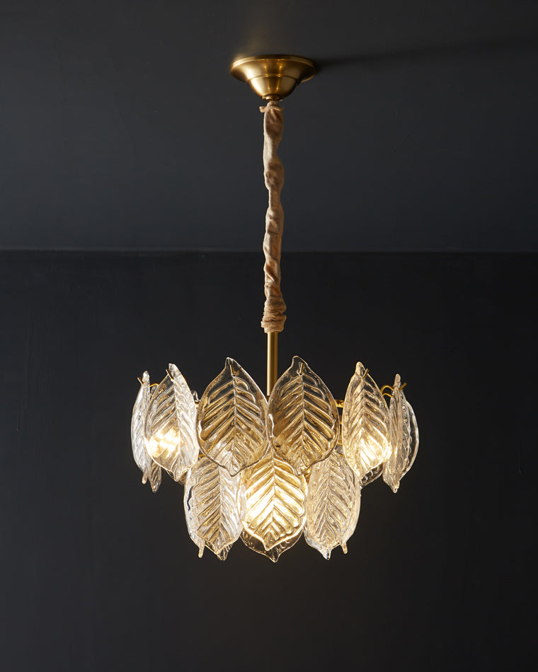 WOW Tiered Glass Leaf Chandelier-wow2209