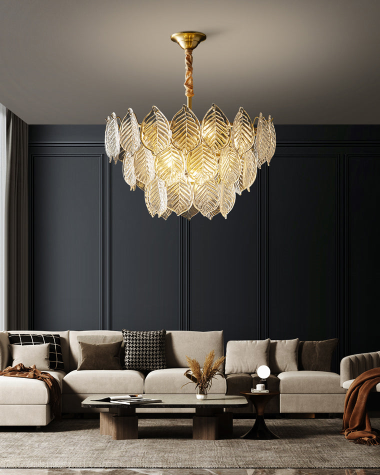 WOW Tiered Glass Leaf Chandelier-wow2209