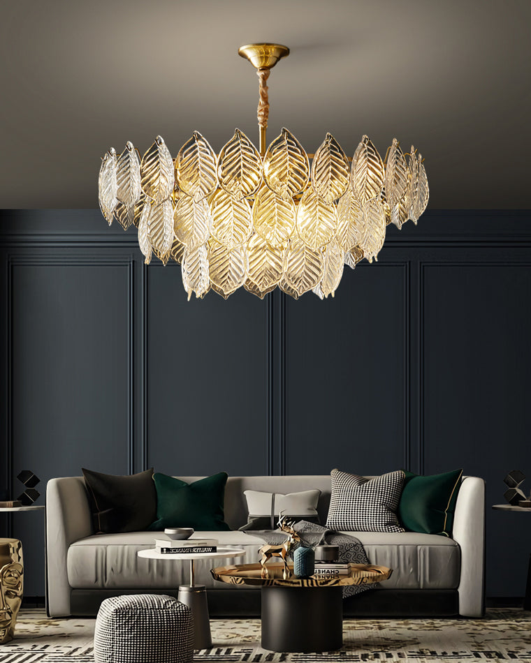 WOW Tiered Glass Leaf Chandelier-wow2209