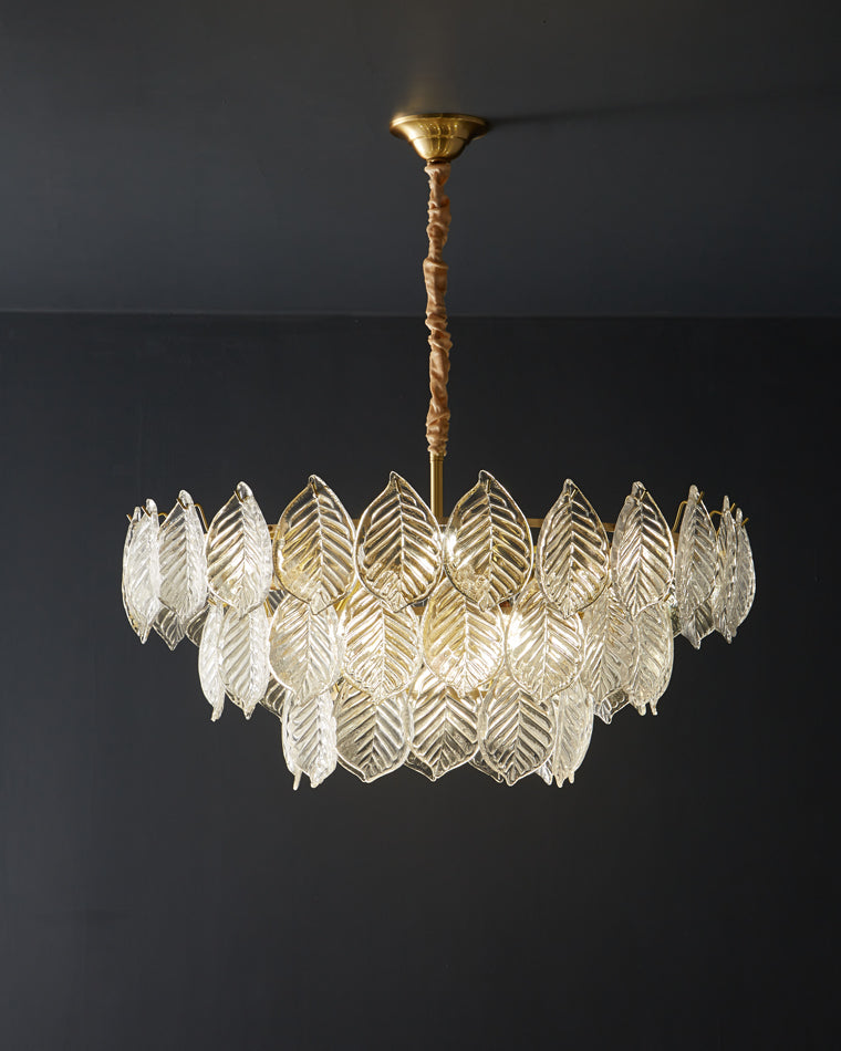 WOW Tiered Glass Leaf Chandelier-wow2209