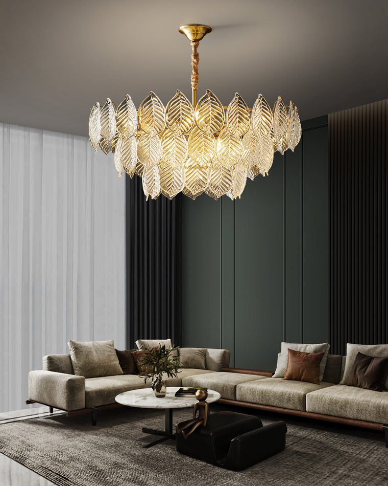 WOW Tiered Glass Leaf Chandelier-wow2209