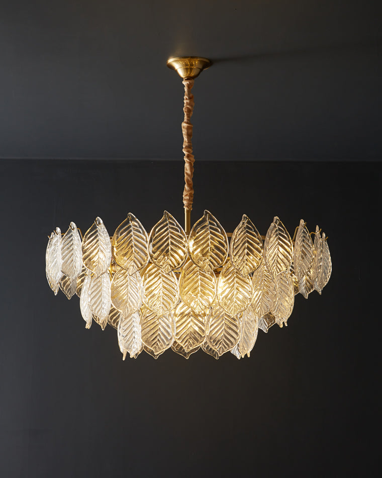 WOW Tiered Glass Leaf Chandelier-wow2209
